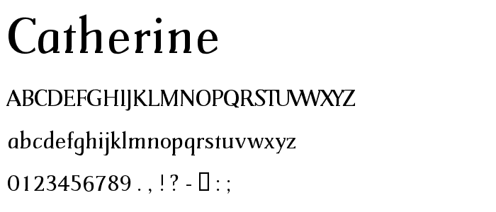 Catherine font