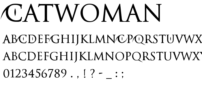 Catwoman font