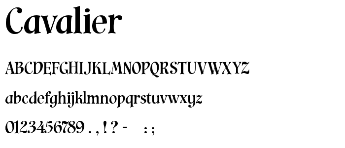 Cavalier font