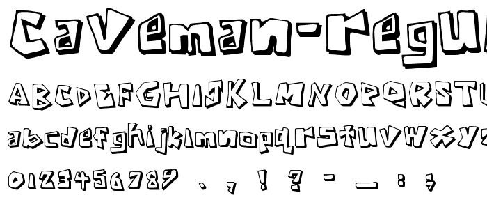 Caveman Regular font