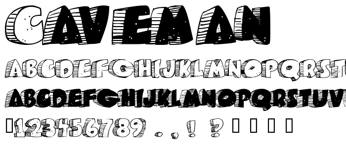 Caveman font