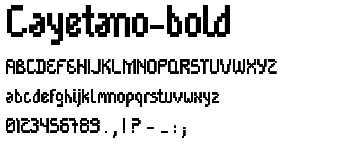 Cayetano Bold font