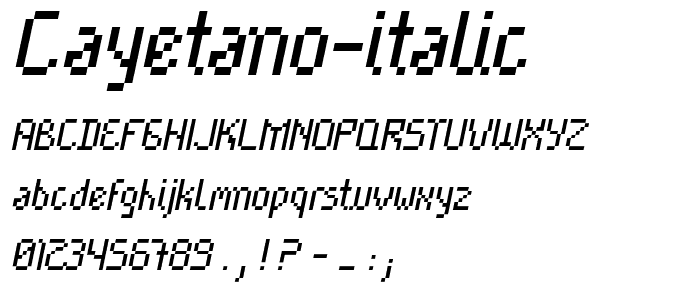 Cayetano Italic font