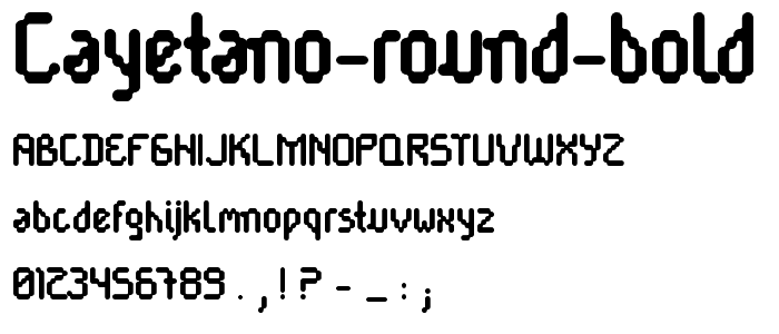 Cayetano Round Bold font