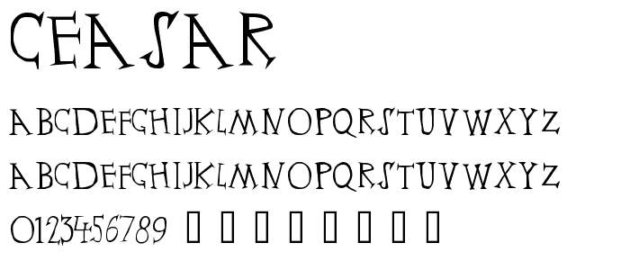 Ceasar font