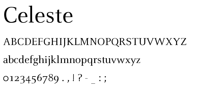 Celeste font