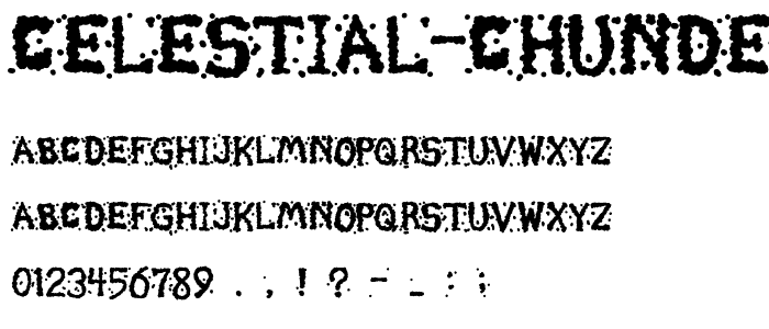 Celestial Chunder font