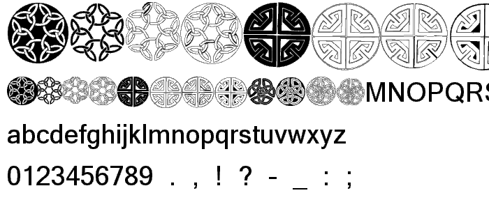 Celtic Circledings font