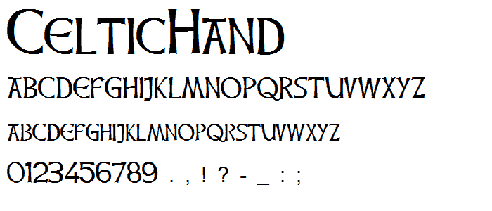 CelticHand font