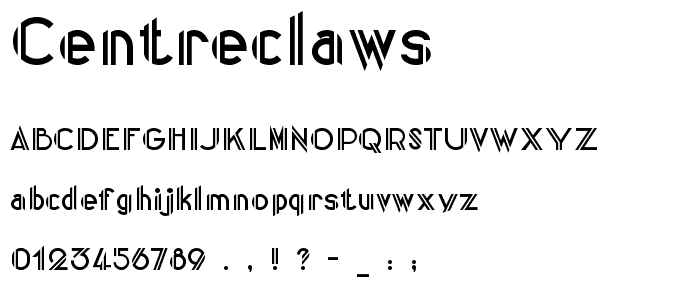 CentreClaws font