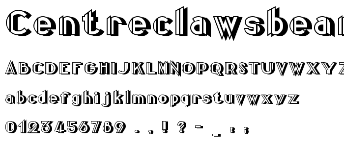 CentreClawsBeam1 font