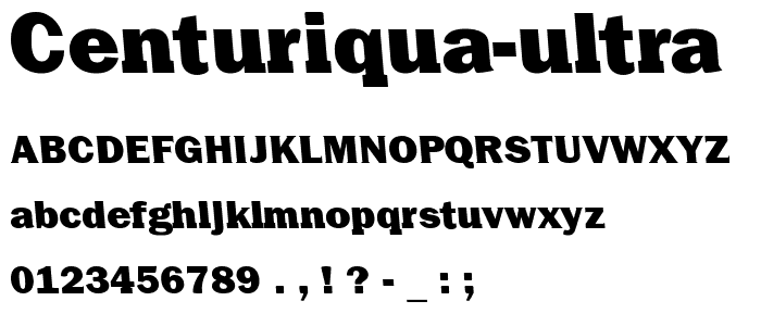 Centuriqua-Ultra font