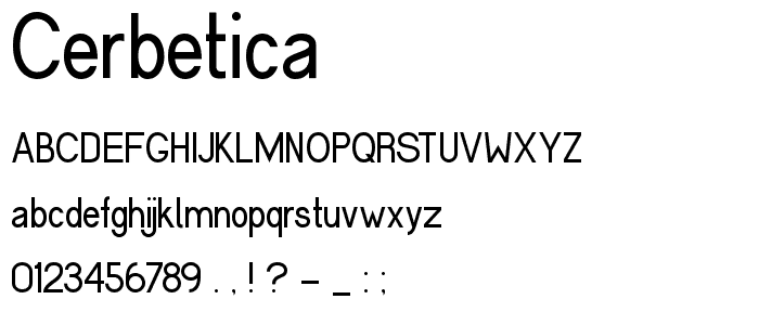 Cerbetica font