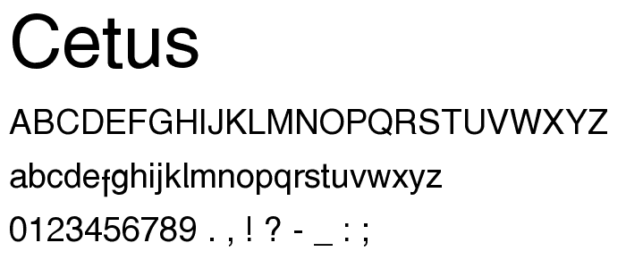 Cetus font