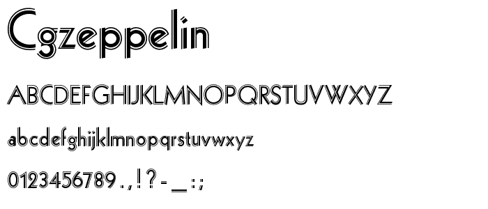 CgZeppelin font