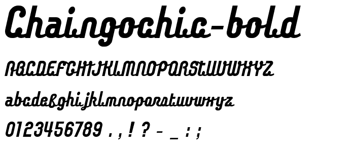 Chaingochic Bold font