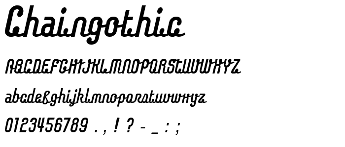 Chaingothic font