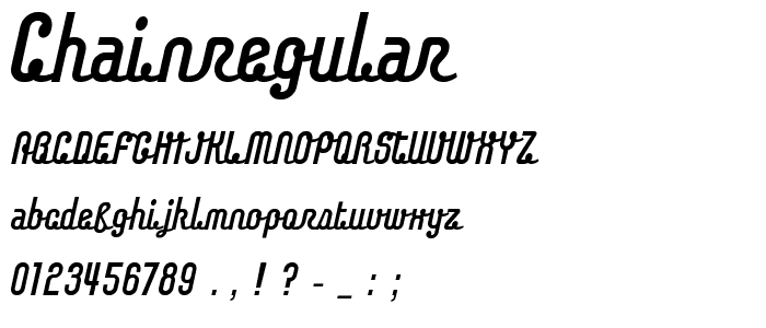 Chainregular font