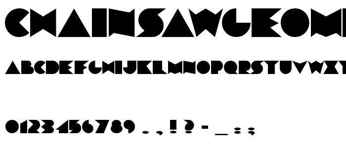 ChainsawGeometric font