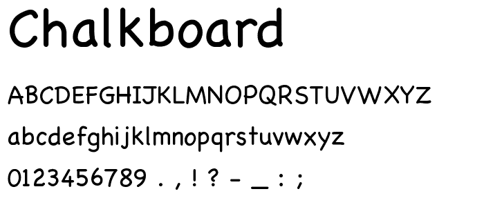 Chalkboard font