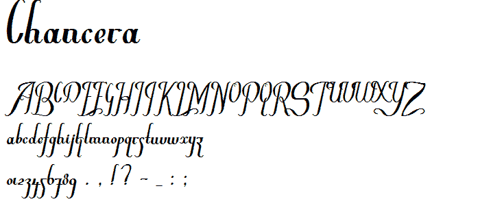 Chancera font