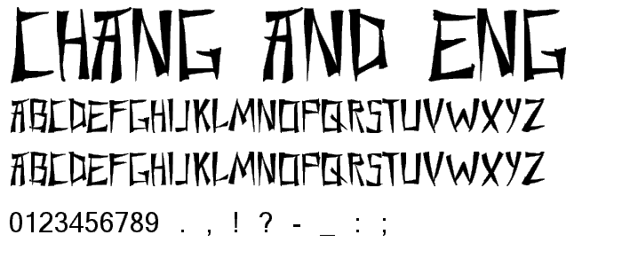 Chang and Eng font
