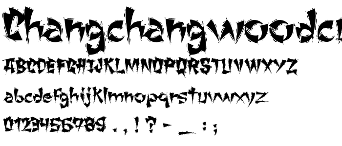 ChangChangWoodcut font