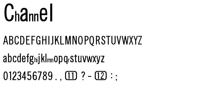 Channel font