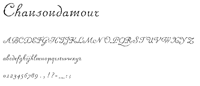 ChansonDAmour font