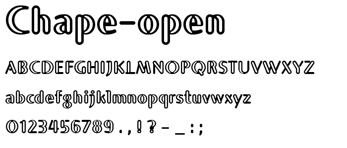 Chape Open font