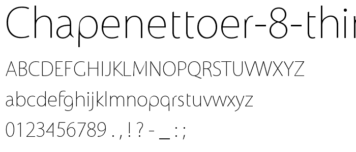 Chapenettoer 8 THIN font