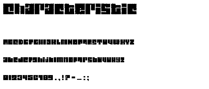 Characteristic font