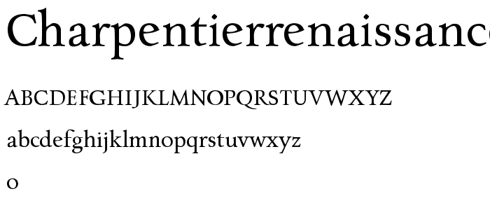 CharpentierRenaissancePro font