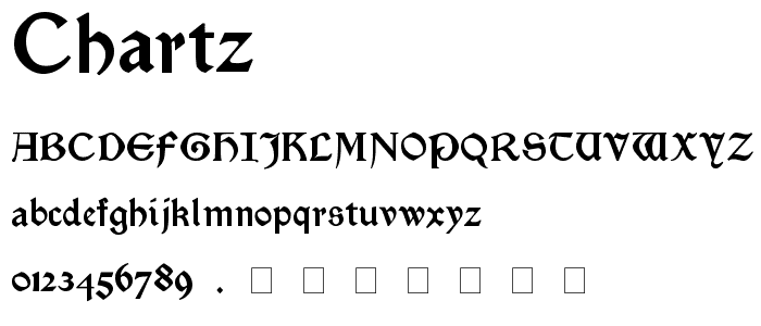 Chartz font