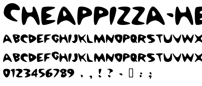 CheapPizza Heavy font