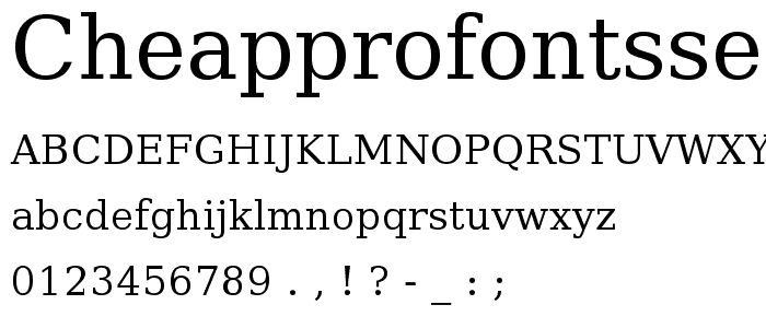 CheapProFontsSerifPro-Regular font