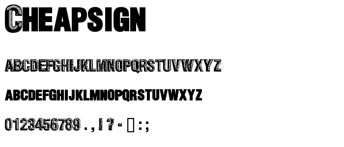 CheapSign font