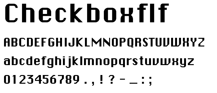CheckboxFLF font