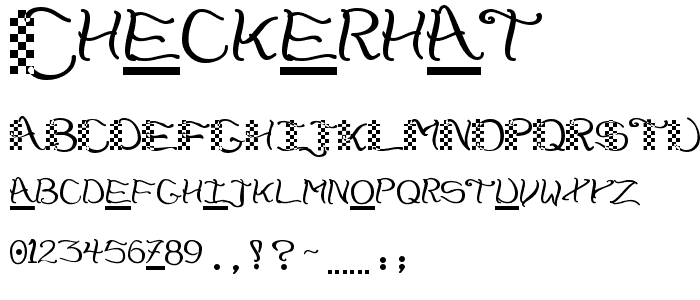CheckerHat font