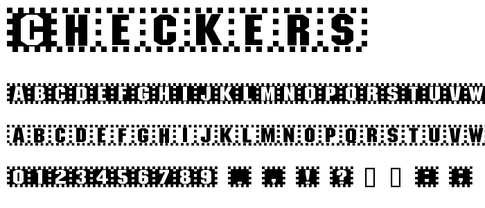 Checkers font