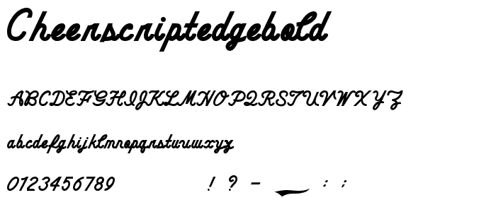 CheerScriptEdgeBold font