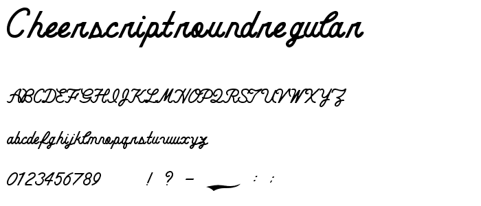 CheerScriptROUNDRegular font