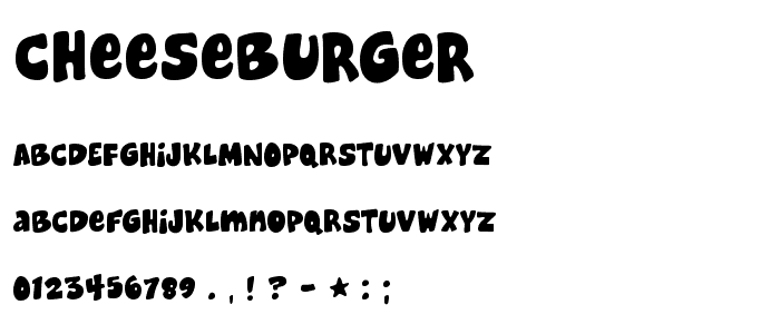 Cheeseburger font