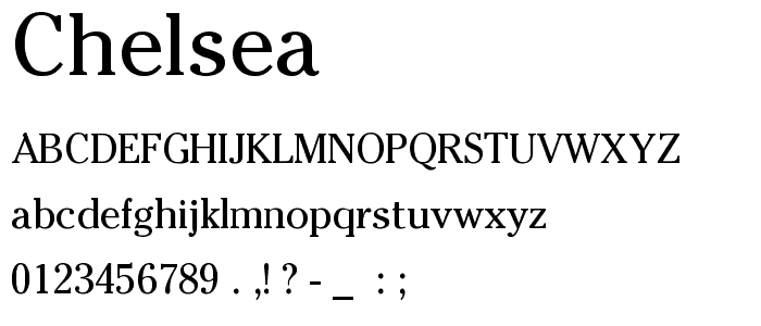 Chelsea font