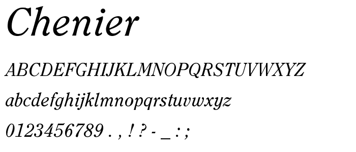 Chenier font