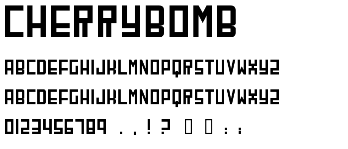 CherryBomb font