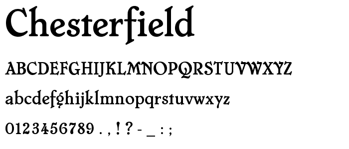 Chesterfield font