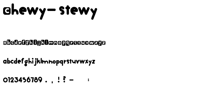 Chewy Stewy font