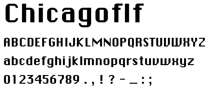 ChicagoFLF font