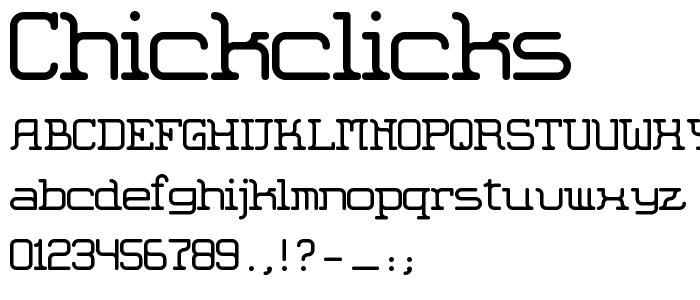 ChickClicks font